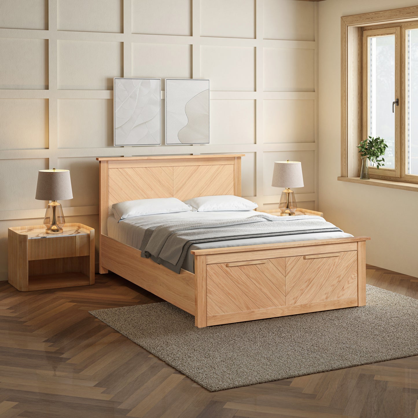 Kenji Storage Bed (LB77) - Multiple Sizes