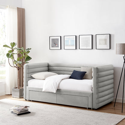 Bellatrix Day Bed (LB79) - Grey Velvet