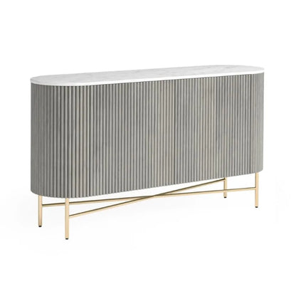 Isabella Sideboard - Walnut w/ Marble Top - Multiple Sizes