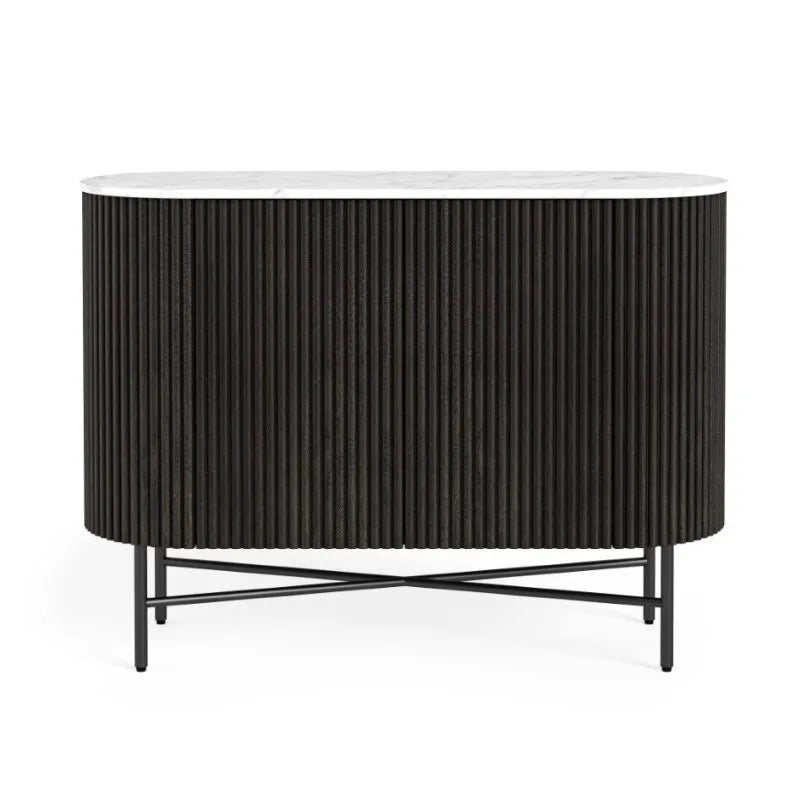 Lucas Sideboard - Black w/ Marble Top - Multiple Sizes