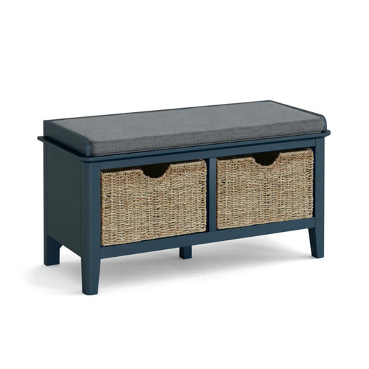 Harrogate Storage Bench - Dark Blue