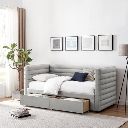 Bellatrix Day Bed (LB79) - Grey Velvet