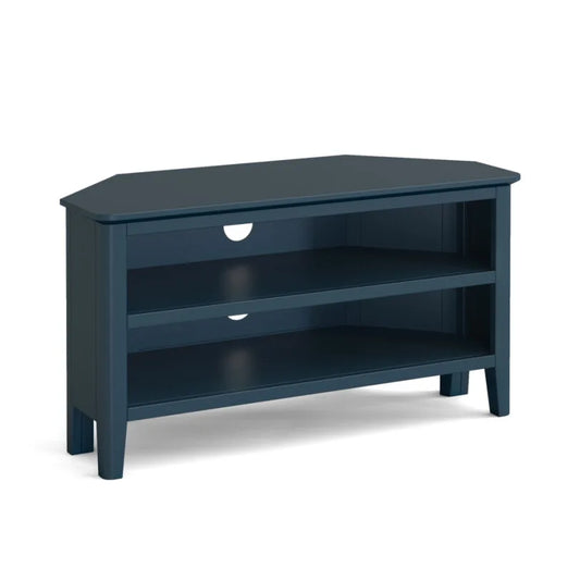 Harrogate Corner TV Unit - Dark Blue