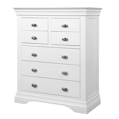 Bella 3+4 Drawer Chest - White