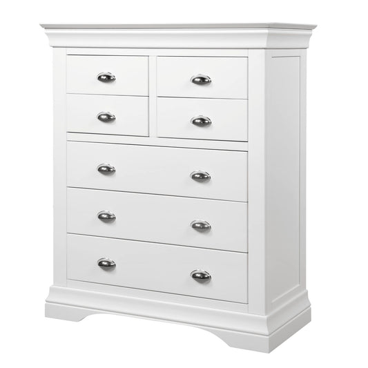 Bella 3+4 Drawer Chest - White