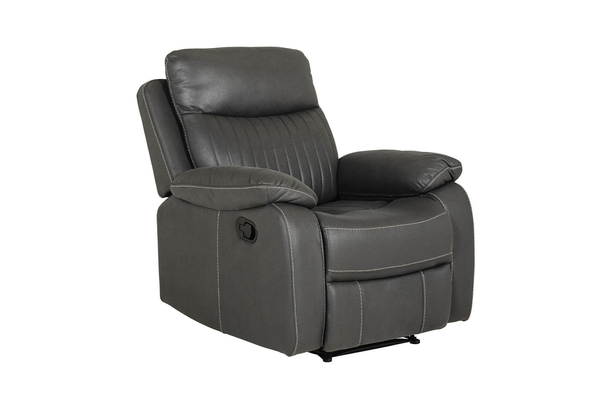 Barkley 1 Seater Manual Recliner Armchair - Dark Grey
