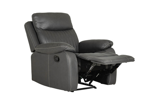 Barkley 1 Seater Manual Recliner Armchair - Dark Grey
