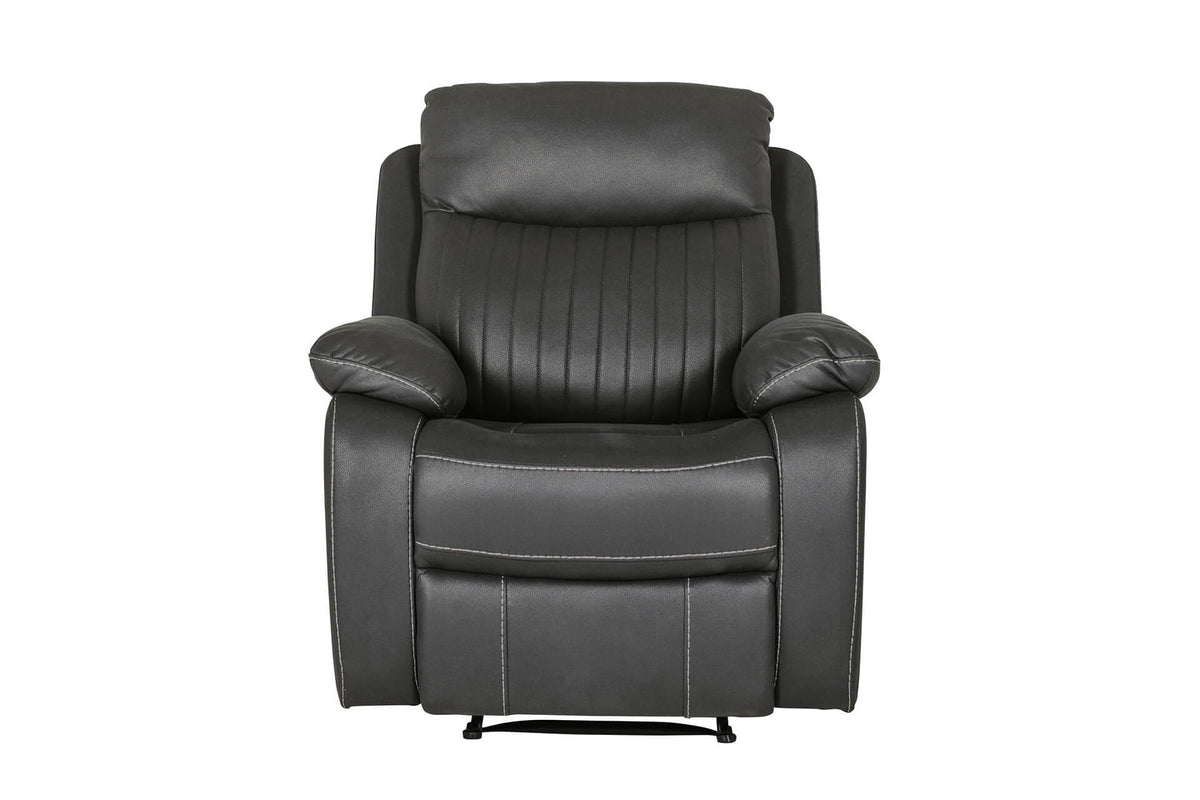 Barkley 1 Seater Manual Recliner Armchair - Dark Grey
