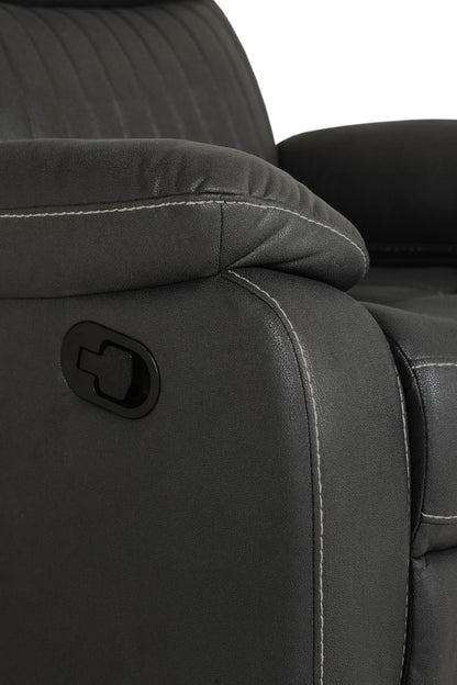 Barkley 1 Seater Manual Recliner Armchair - Dark Grey