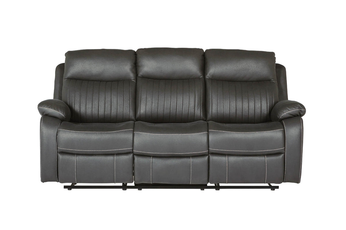 Barkley 3 Seater Manual Recliner Sofa - Dark Grey
