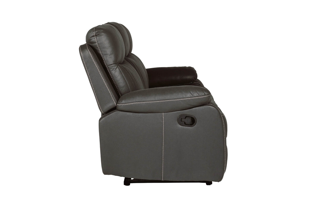 Barkley 3 Seater Manual Recliner Sofa - Dark Grey