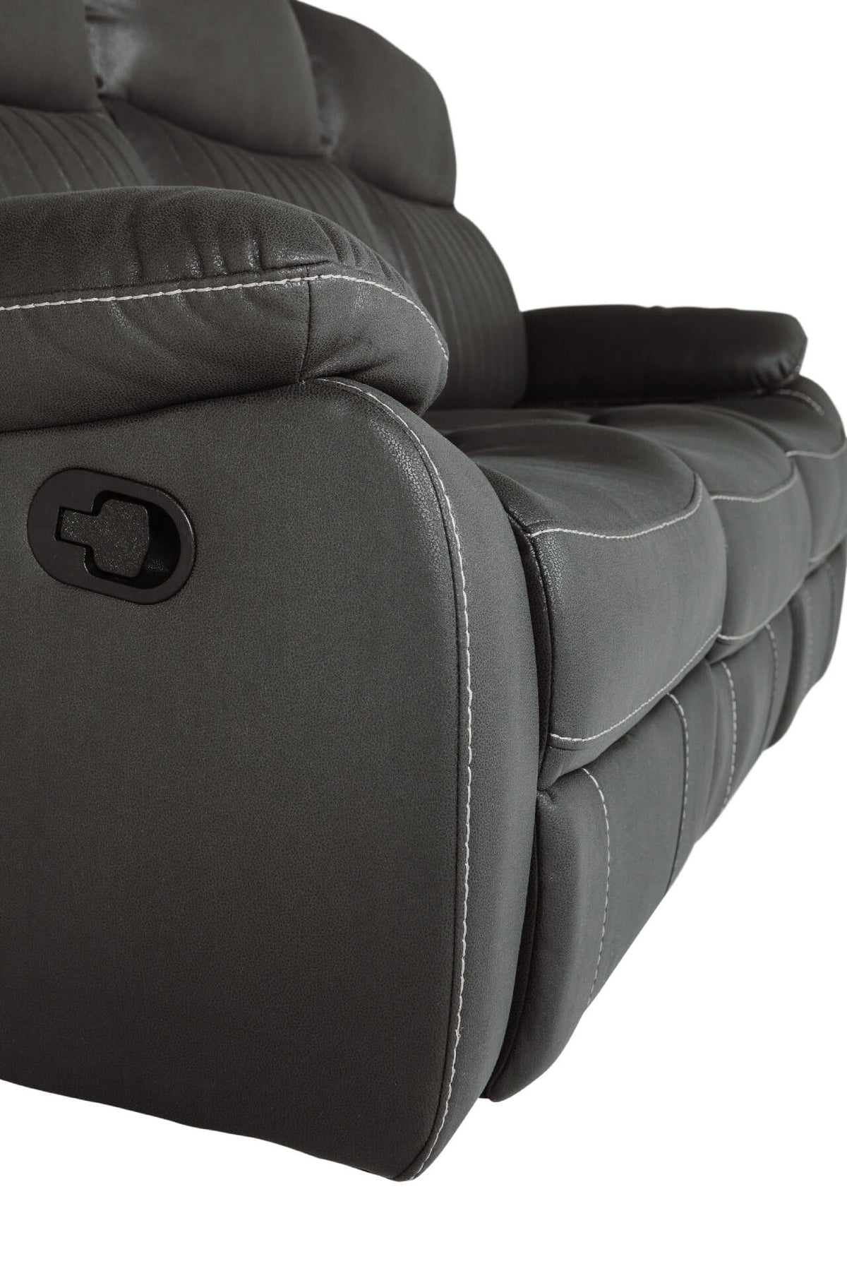 Barkley 3 Seater Manual Recliner Sofa - Dark Grey