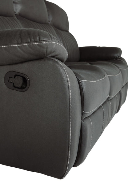 Barkley 3 Seater Manual Recliner Sofa - Dark Grey