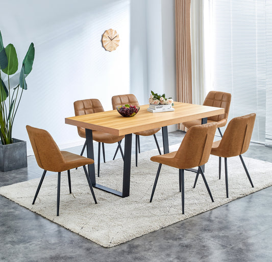 Beverly 6' Dining Set - Oak