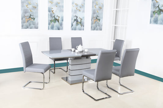 Chantelle 6' Dining Set - Grey