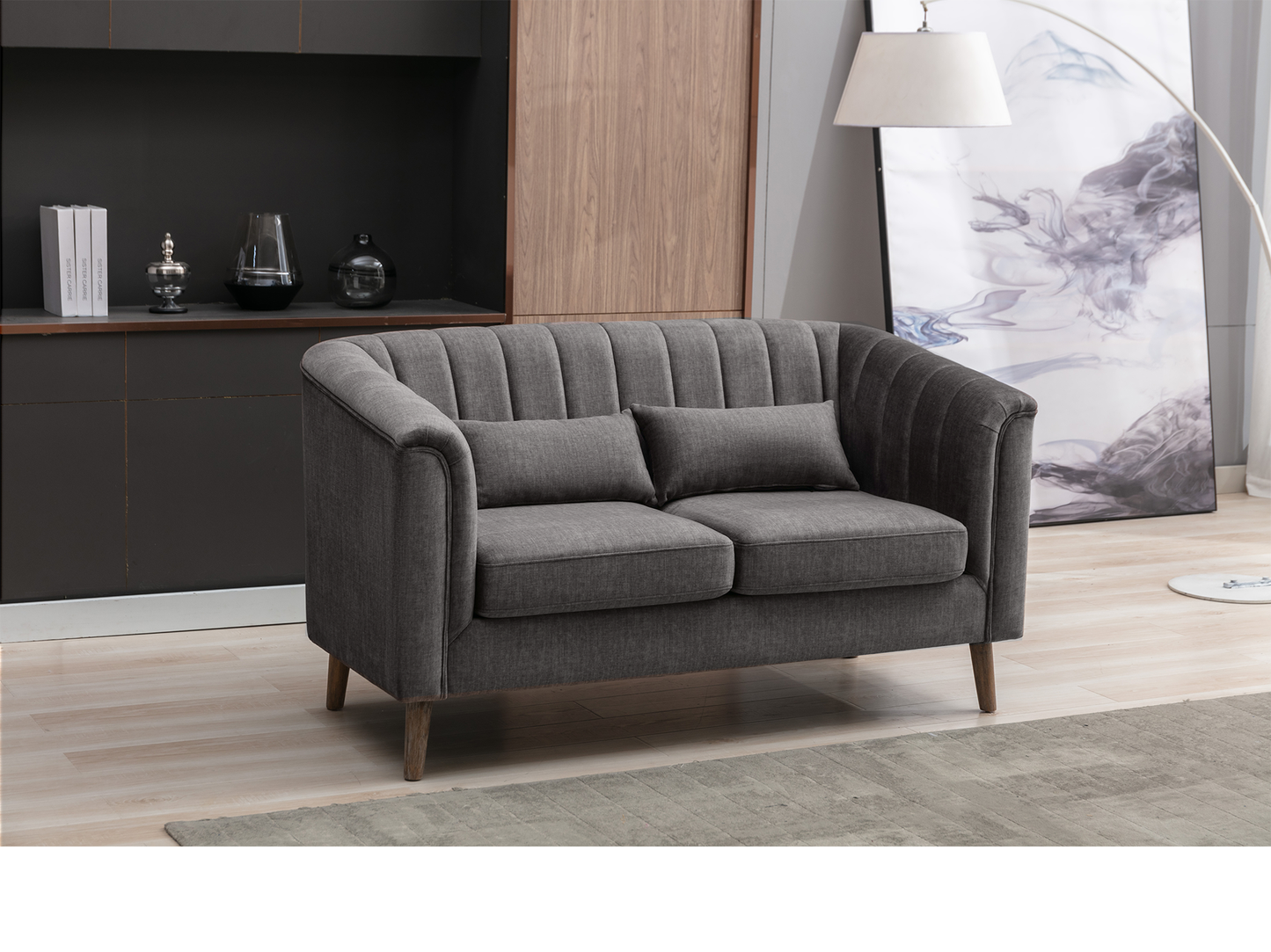 Charlotte 2 Seater Loveseat - Graphite