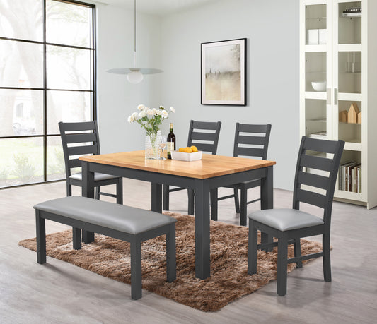 Chelsea 5' Dining Set - Charcoal