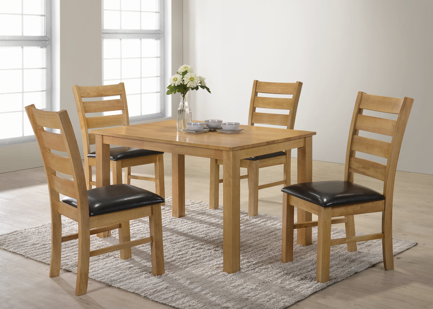 Columbia 4' Dining Set - Light Oak