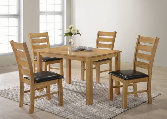 Columbia 4' Dining Set - Light Oak