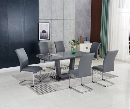 Edel 6' Dining Set - Grey