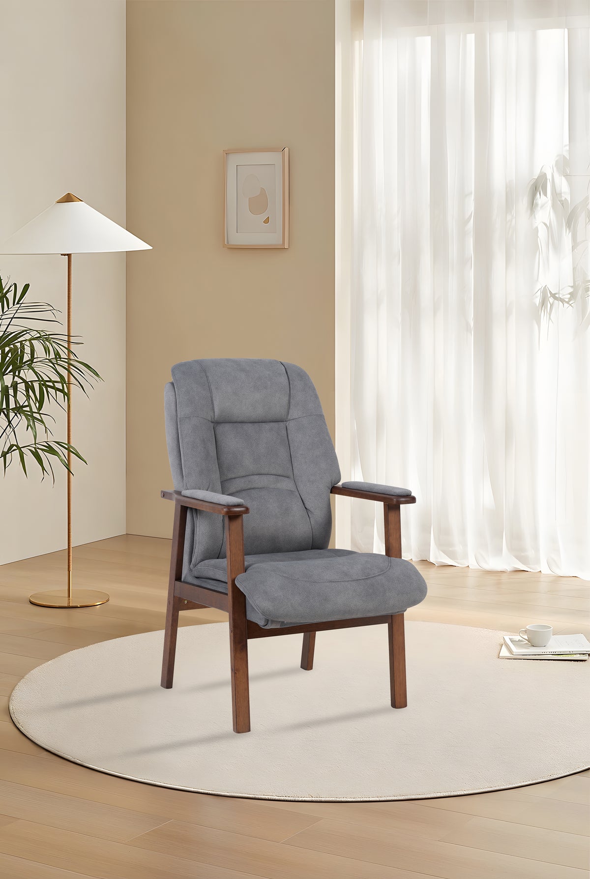 Enid Fireside Chair - Grey