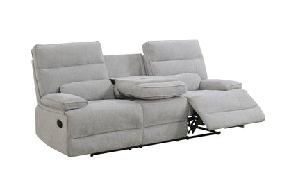 Eloise 3 Seater Manual Recliner Sofa - Grey