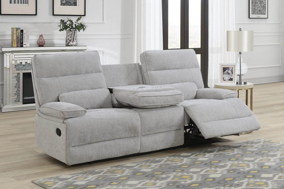 Eloise 3 Seater Manual Recliner Sofa - Grey