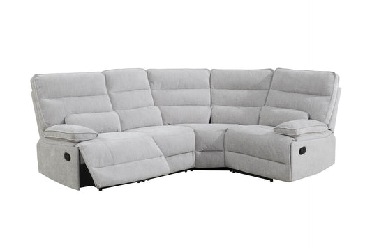 Eloise Corner Manual Recliner Sofa - Grey