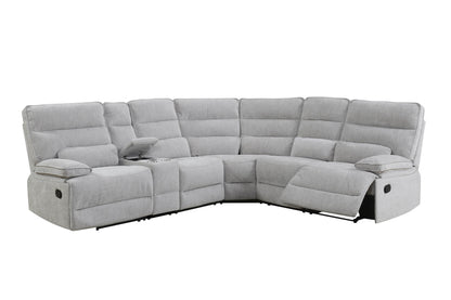 Eloise Corner Manual Recliner Sofa - Grey