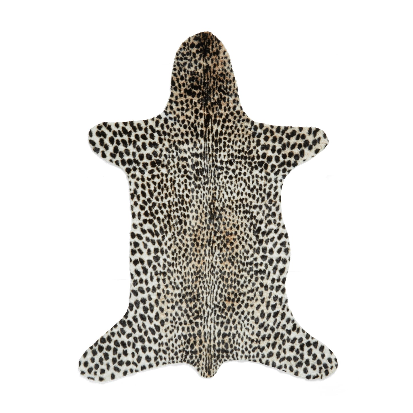 Faux Fur Rug - Cheetah Print Brown/White