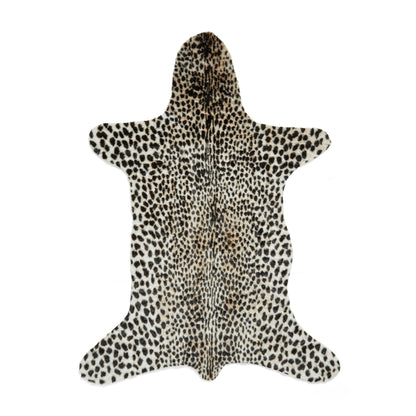 Faux Fur Rug - Cheetah Print Brown/White