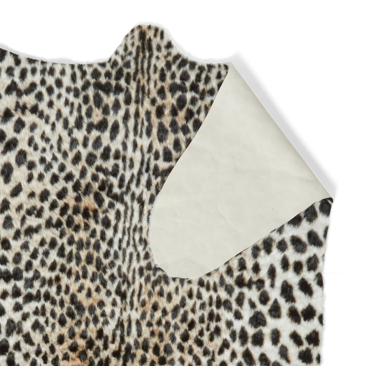 Faux Fur Rug - Cheetah Print Brown/White