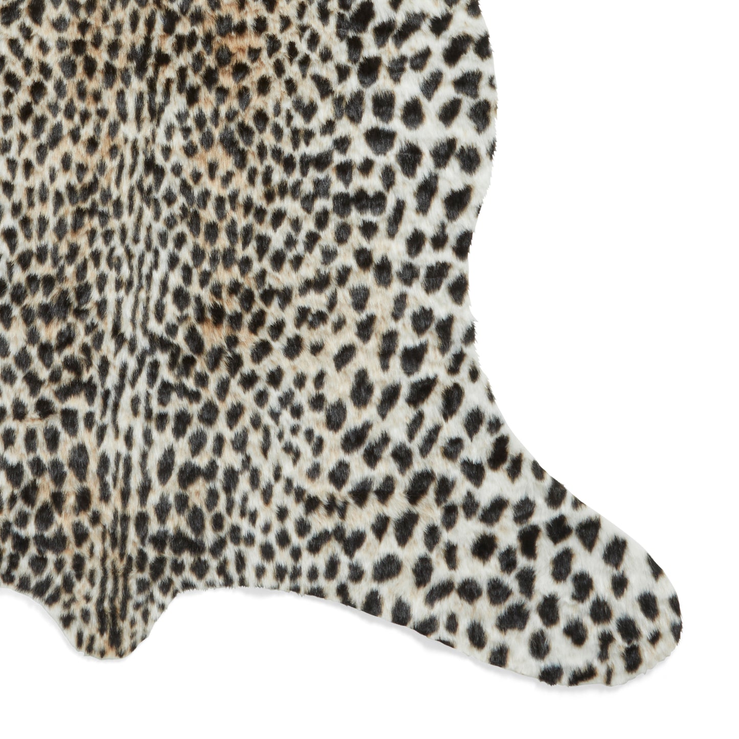 Faux Fur Rug - Cheetah Print Brown/White