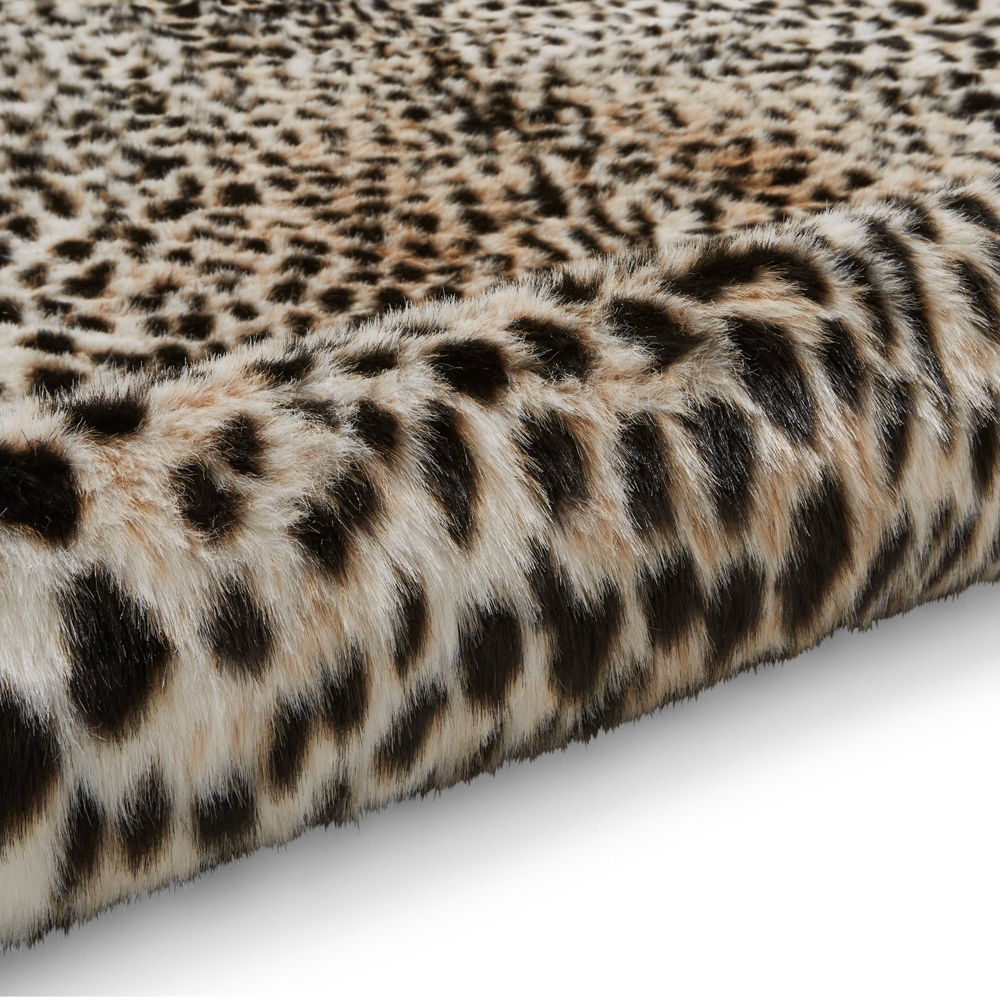 Faux Fur Rug - Cheetah Print Brown/White