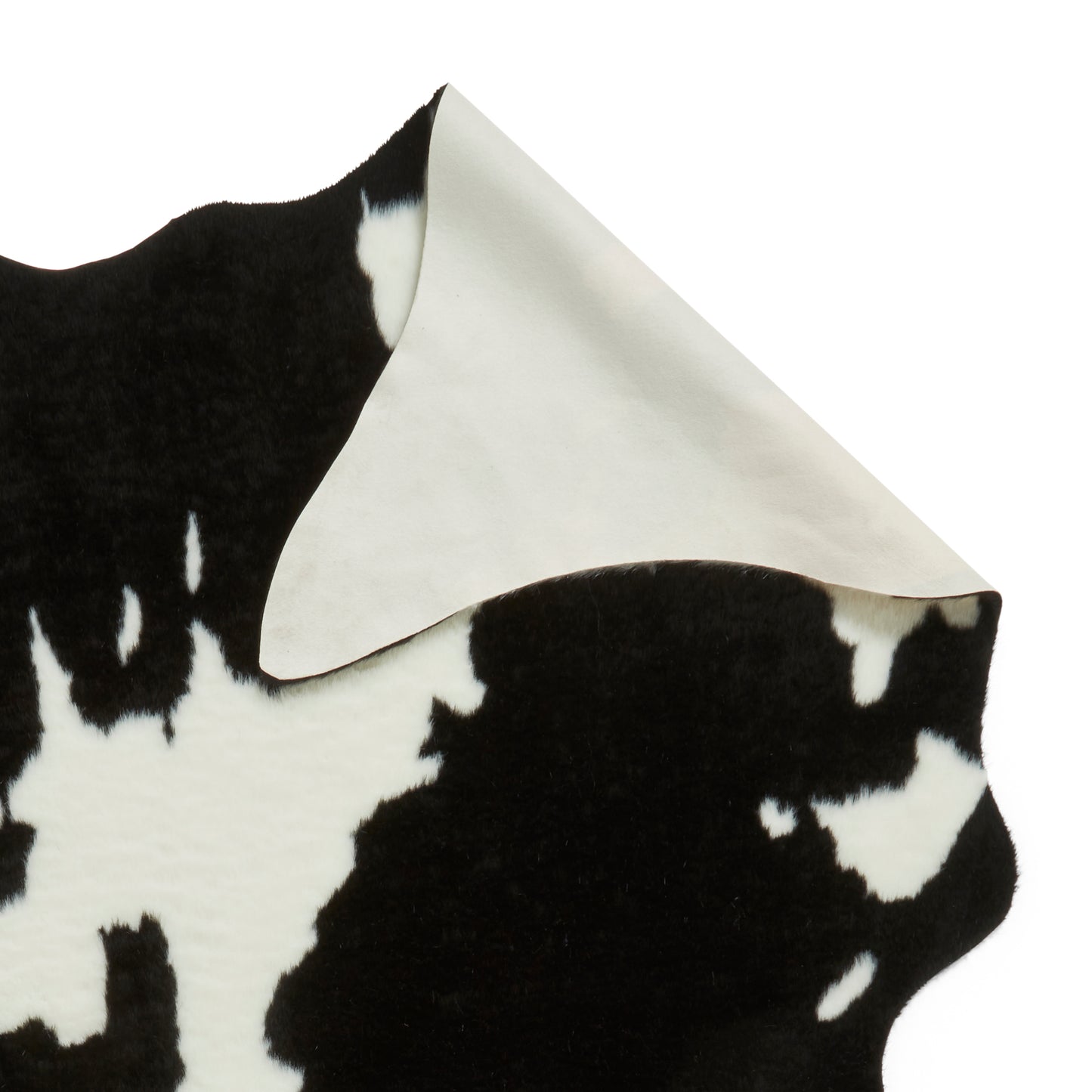 Faux Fur Rug - Cow Print Black/White