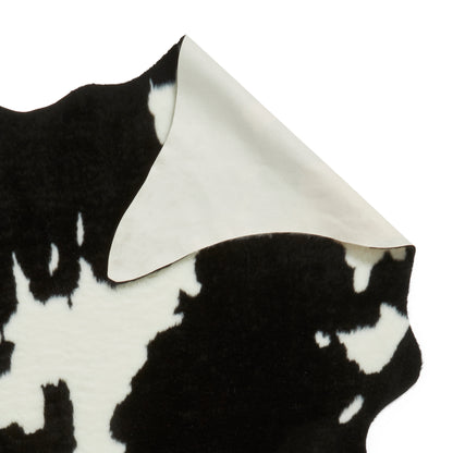 Faux Fur Rug - Cow Print Black/White