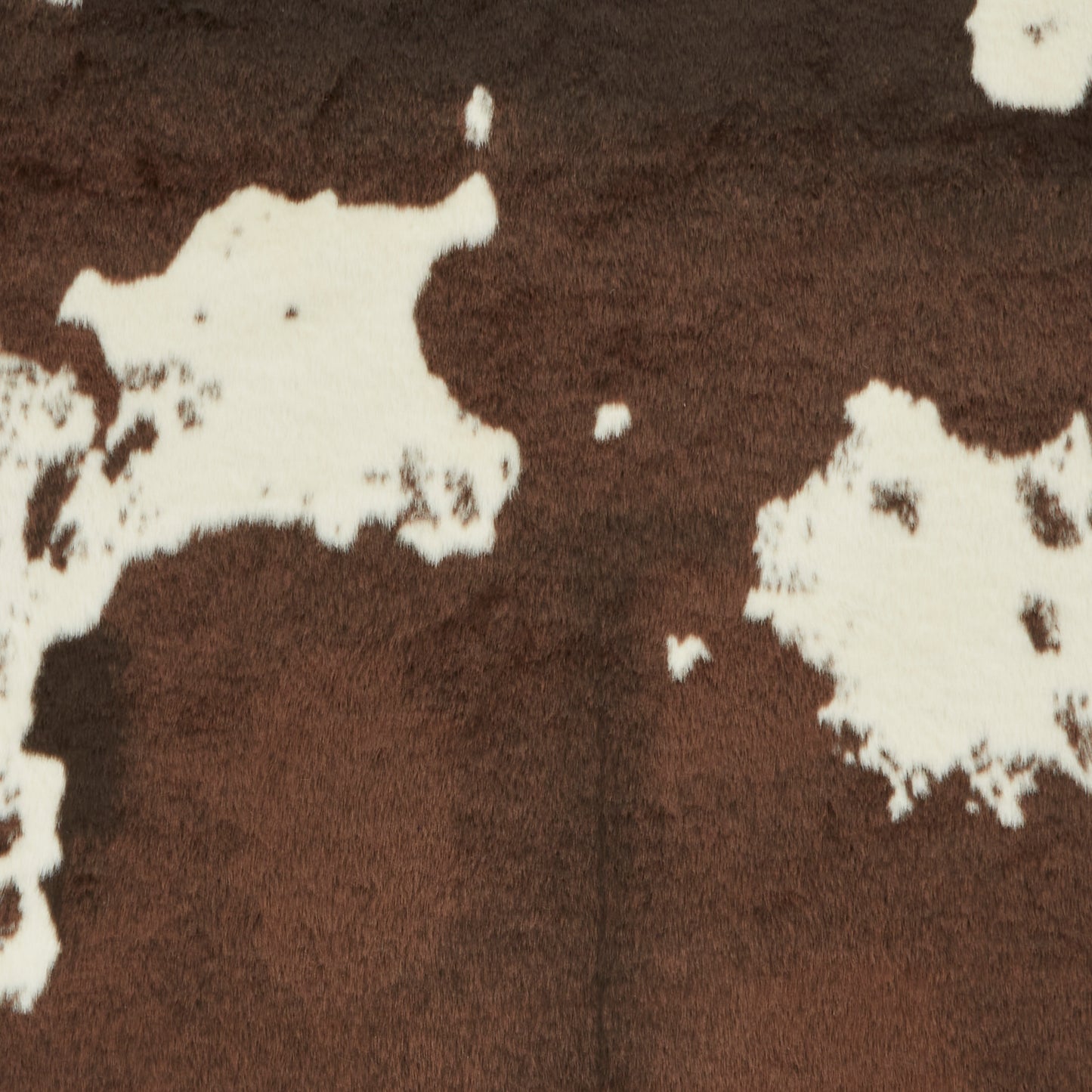 Faux Fur Rug - Cow Print Brown/White