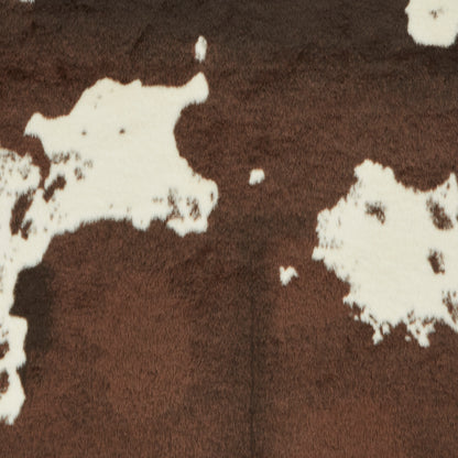 Faux Fur Rug - Cow Print Brown/White