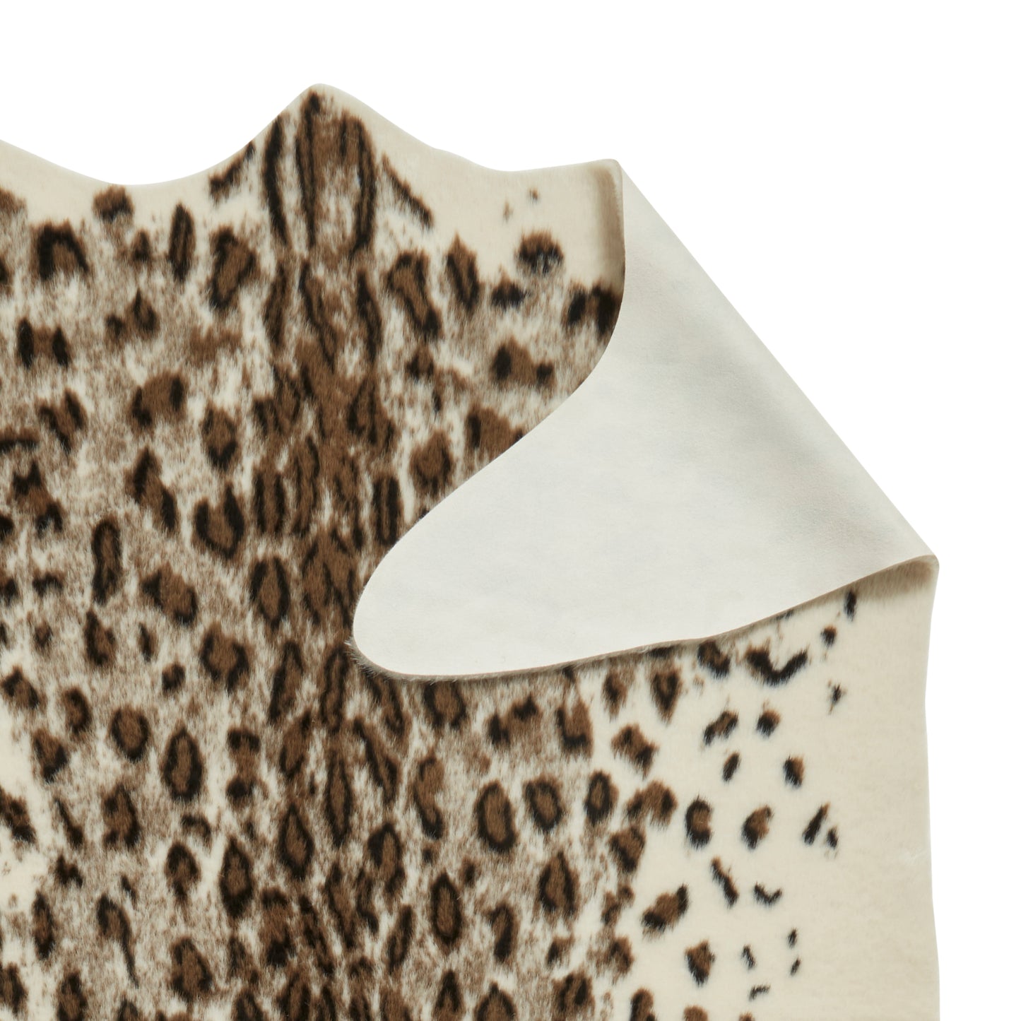 Faux Fur Rug - Leopard Print Brown/White