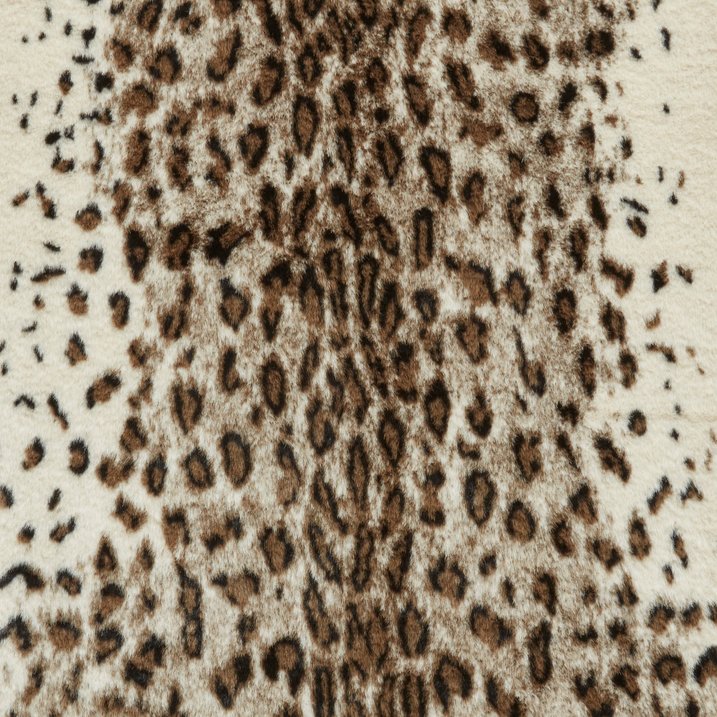 Faux Fur Rug - Leopard Print Brown/White