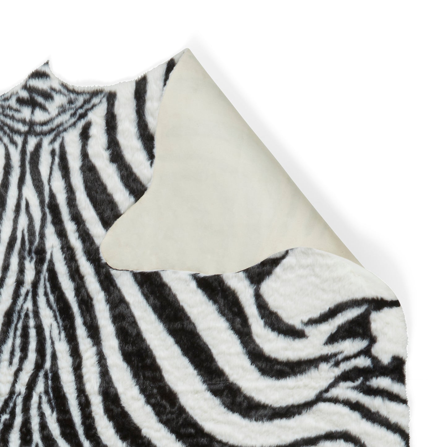 Faux Fur Rug - Zebra Print Black/White