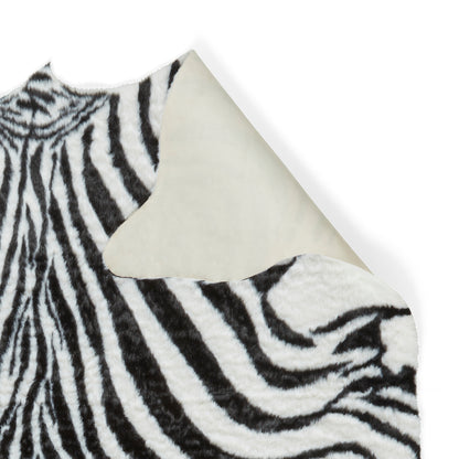 Faux Fur Rug - Zebra Print Black/White