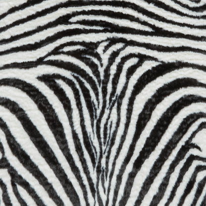 Faux Fur Rug - Zebra Print Black/White