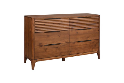 Francesca 6 Drawer Wide Chest - Walnut Finish