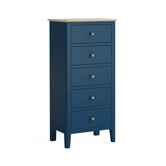 Marlow 5 Drawer Tallboy - Navy