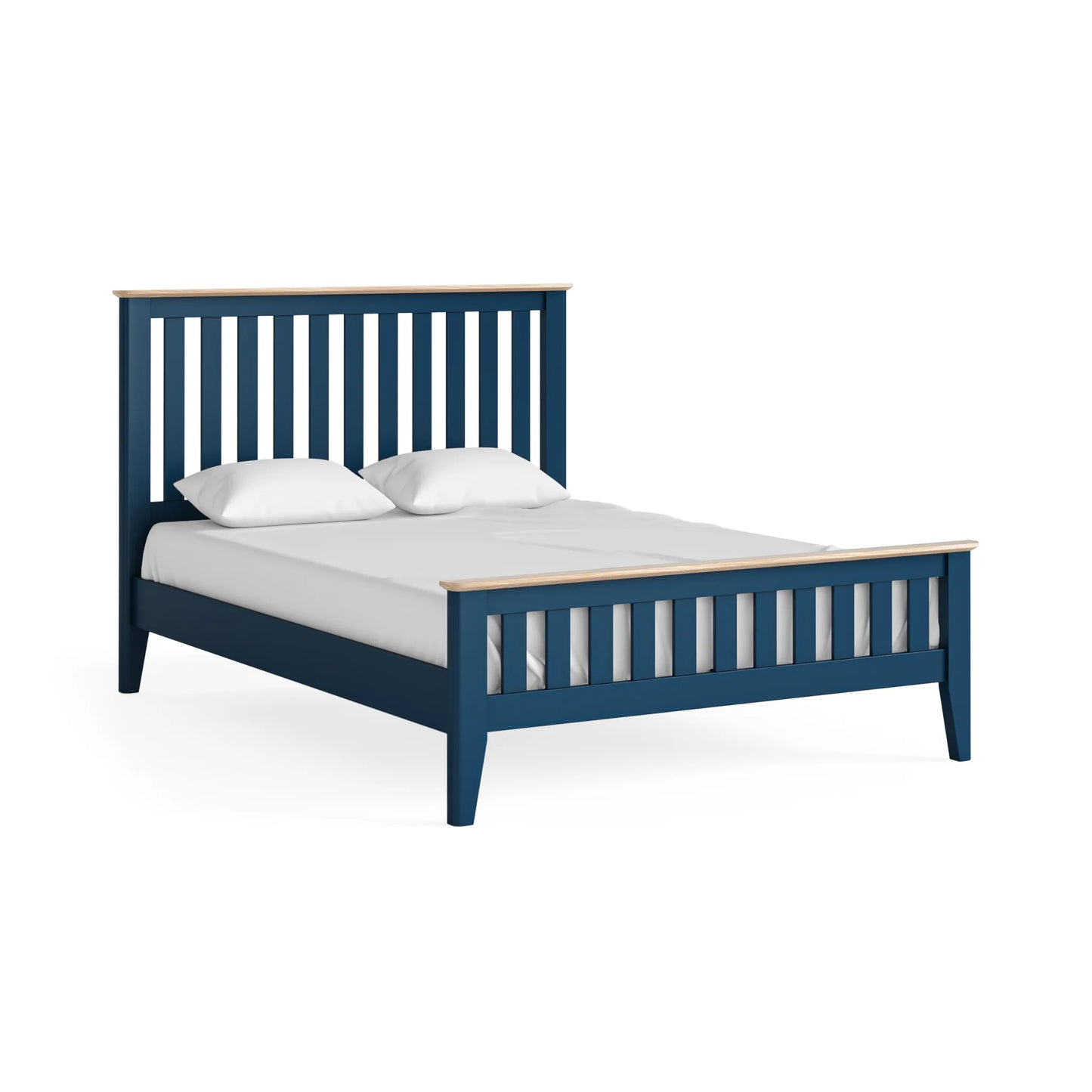 Marlow Slatted Bed Frame - Navy - Multiple Sizes