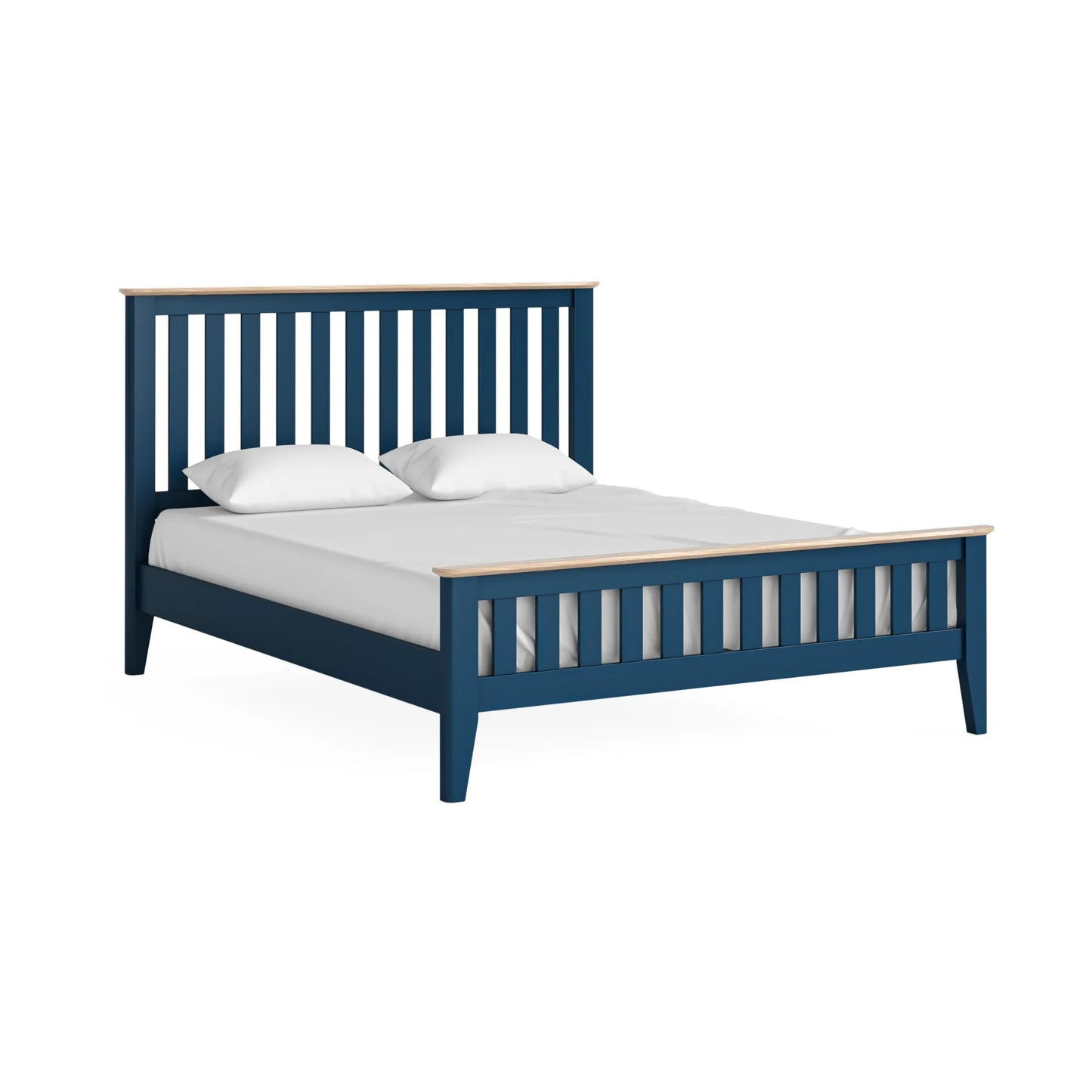 Marlow Slatted Bed Frame - Navy - Multiple Sizes