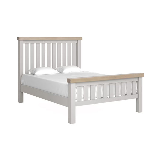 Salcombe Slatted Bed Frame - Light Grey - Multiple Sizes