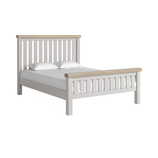 Salcombe Slatted Bed Frame - Light Grey - Multiple Sizes