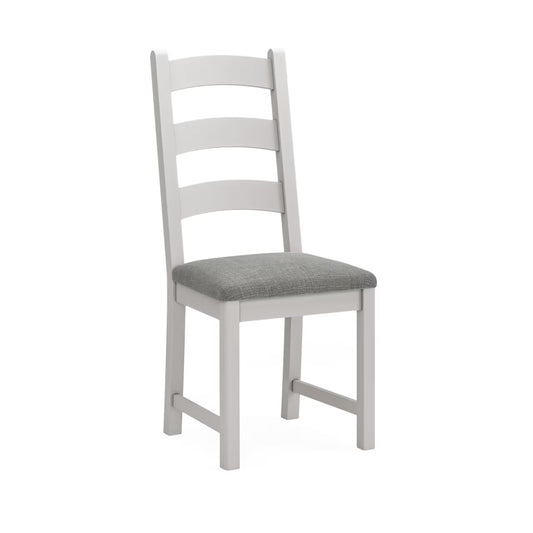 Salcombe Ladder Dining Chair - Light Grey - Multiple Cushion Options